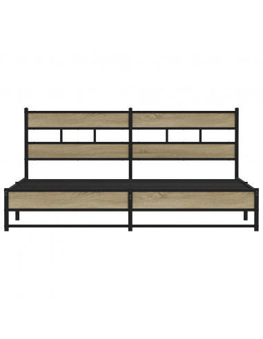 Giroletto senza Materaso in Metallo Rovere Sonoma 200x200 cm