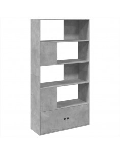 Libreria Grigio Cemento 100x36x189 cm in Legno Multistrato 2
