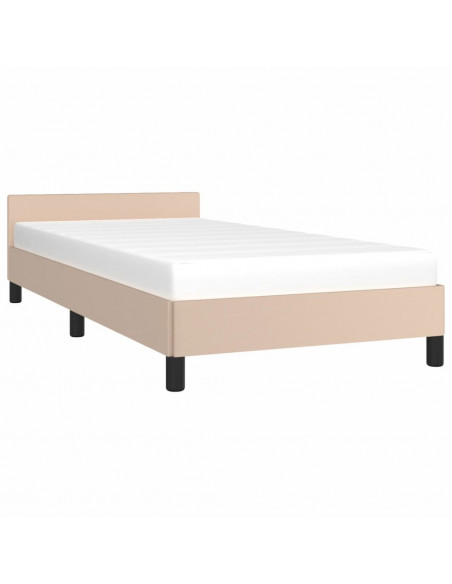 Giroletto con Testiera Cappuccino 80x200 cm in Similpelle