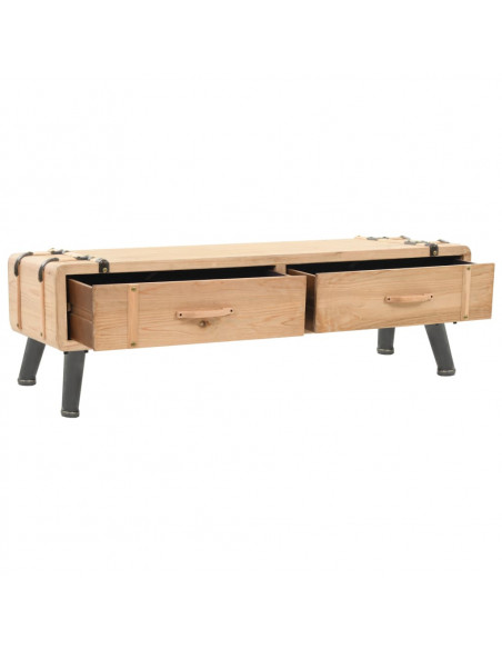 Mobile Porta TV 110x33x35 cm in Legno Massello di Abete