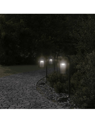 Lampada da Terra per Esterni Nera 60 cm in Acciaio Inox