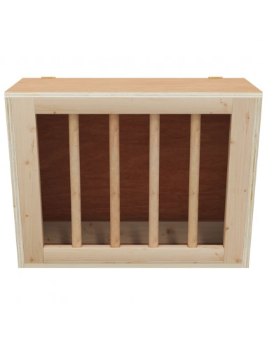 Mangiatoia per Conigli 25x18,5x20,5 cm Legno Massello di Abete