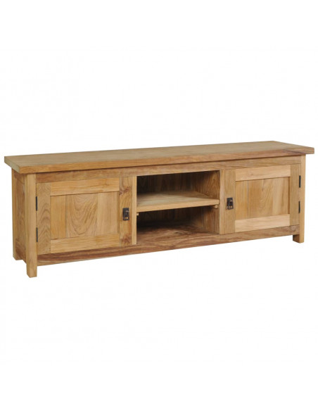 Mobile Porta TV in Legno Massello di Teak 120x30x40 cm