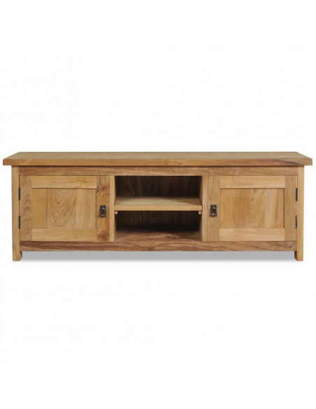 Mobile Porta TV in Legno Massello di Teak 120x30x40 cm