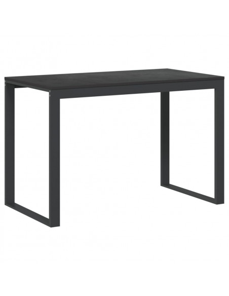 Scrivania per Computer Nera 110x60x73 cm in Legno Multistrato
