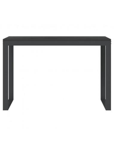 Scrivania per Computer Nera 110x60x73 cm in Legno Multistrato