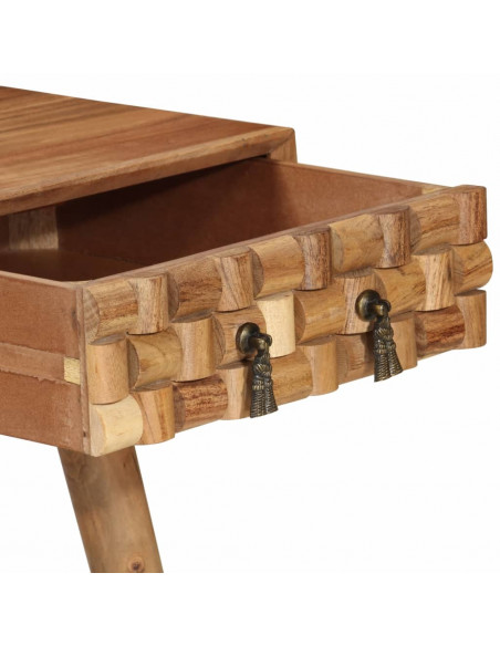 Scrivania 115x50x76 cm in Legno Massello di Acacia
