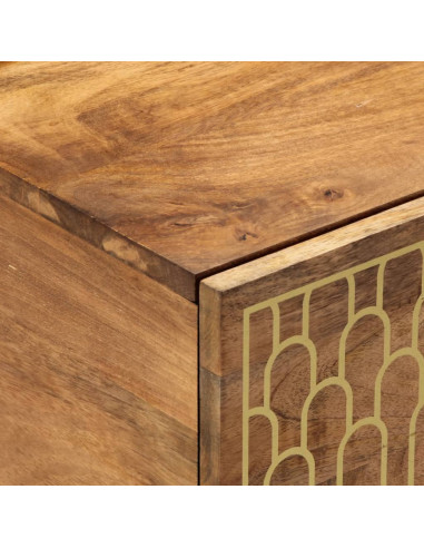 Tavolino da Salotto 80x50x40 cm Legno Massello di Mango