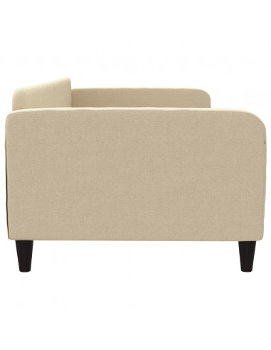Letto da Giorno Crema 100x200 cm in Tessuto