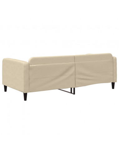 Letto da Giorno Crema 100x200 cm in Tessuto