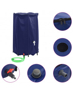 Serbatoio Acqua con Rubinetto Pieghevole 500 L in PVC 2