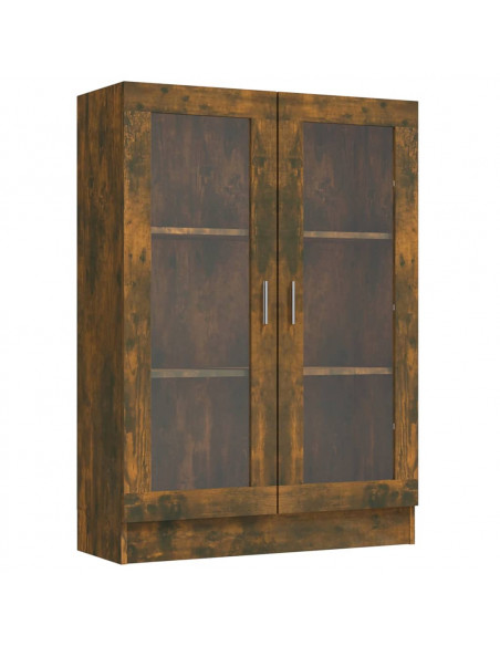 Mobile Vetrina Rovere Fumo 82,5x30,5x115cm in Legno Multistrato