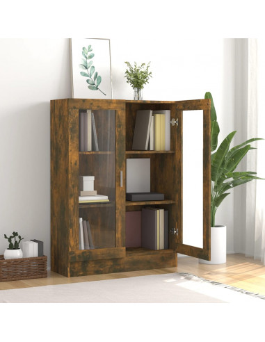 Mobile Vetrina Rovere Fumo 82,5x30,5x115cm in Legno Multistrato
