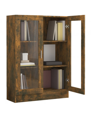 Mobile Vetrina Rovere Fumo 82,5x30,5x115cm in Legno Multistrato