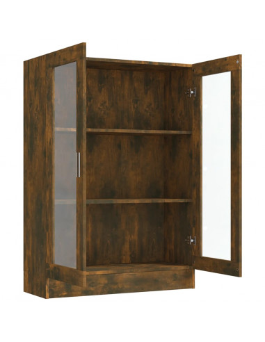 Mobile Vetrina Rovere Fumo 82,5x30,5x115cm in Legno Multistrato