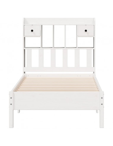 Letto con Libreria senza Materasso 75x190 cm in Legno Pino
