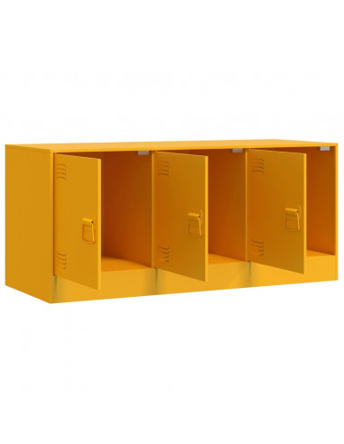 Mobile Porta TV Giallo Senape 99x39x44 cm in Acciaio