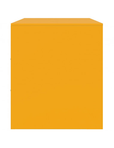 Mobile Porta TV Giallo Senape 99x39x44 cm in Acciaio