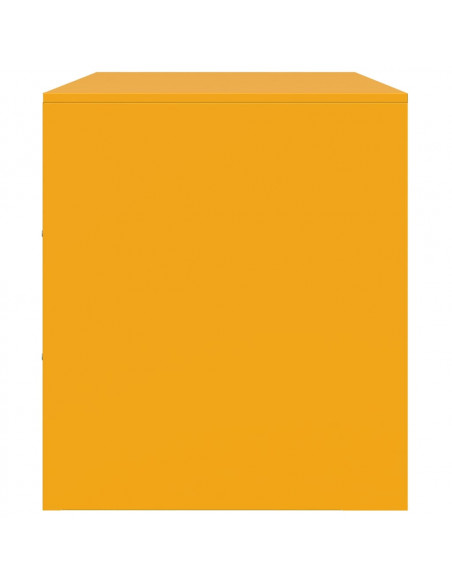 Mobile Porta TV Giallo Senape 99x39x44 cm in Acciaio
