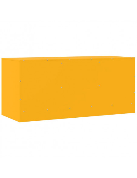 Mobile Porta TV Giallo Senape 99x39x44 cm in Acciaio