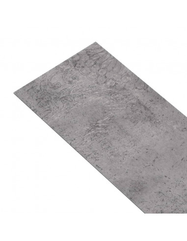 Listoni Pavimento in PVC 4,46 m² 3mm Autodesivi Marrone Cemento