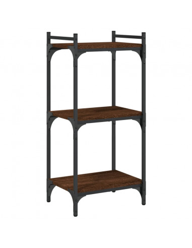 Libreria 3 Ripiani Rovere Marrone 40x30x86 cm Legno Multistrato