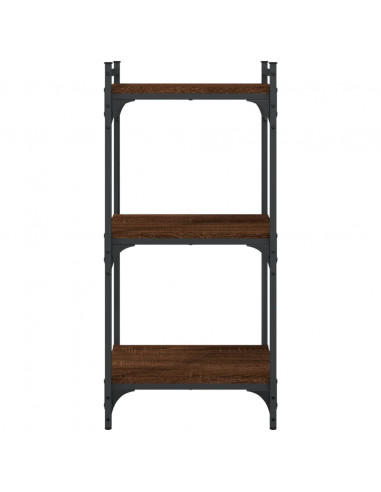 Libreria 3 Ripiani Rovere Marrone 40x30x86 cm Legno Multistrato