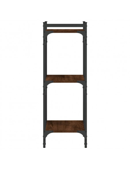 Libreria 3 Ripiani Rovere Marrone 40x30x86 cm Legno Multistrato