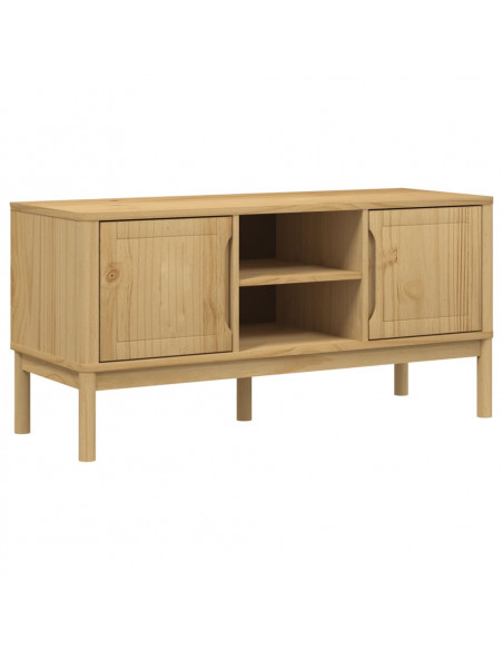 Mobile TV FLORO Marrone Cera 114x43x55 cm in Legno di Pino