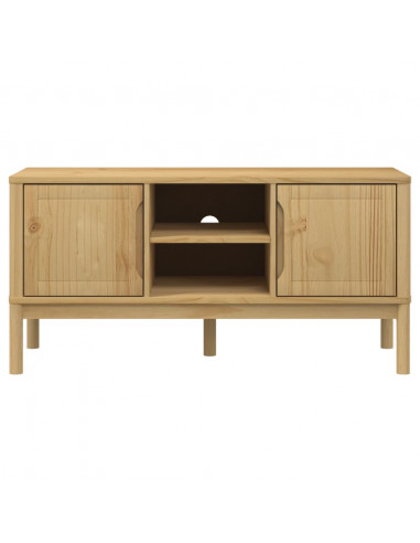 Mobile TV FLORO Marrone Cera 114x43x55 cm in Legno di Pino