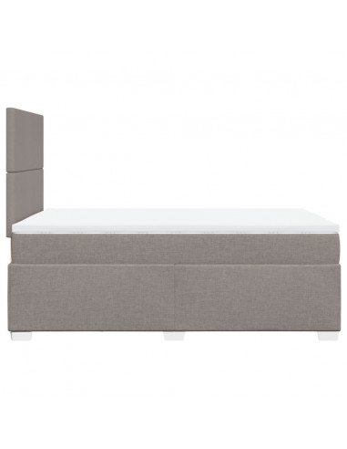 Giroletto a Molle con Materasso Tortora 120x200 cm in Tessuto