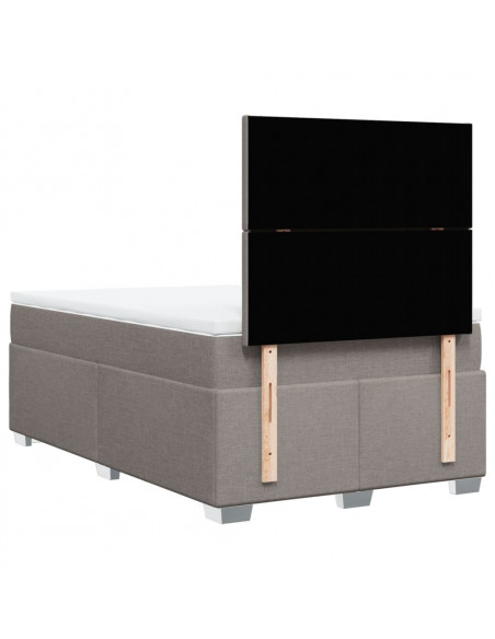 Giroletto a Molle con Materasso Tortora 120x200 cm in Tessuto