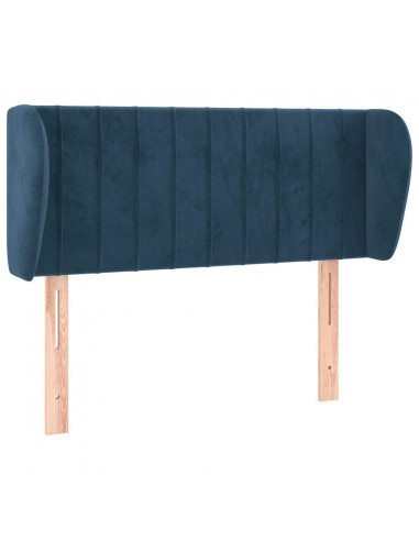 Testiera ad Orecchio Blu Scuro 103x23x78/88 cm in Velluto
