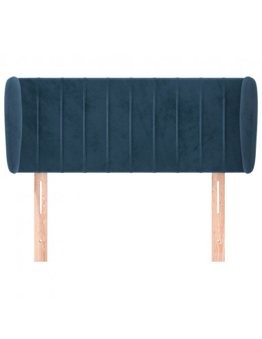 Testiera ad Orecchio Blu Scuro 103x23x78/88 cm in Velluto
