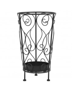 Portaombrelli Stile Vintage Metallo 26x46 cm Nero 2