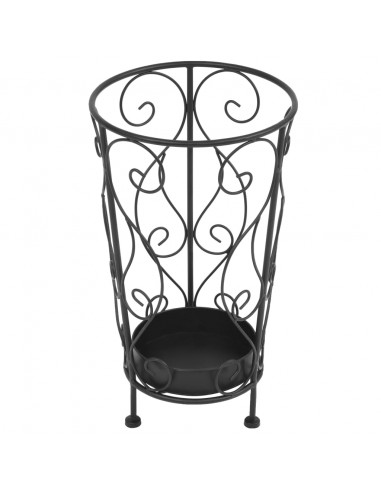 Portaombrelli Stile Vintage Metallo 26x46 cm Nero