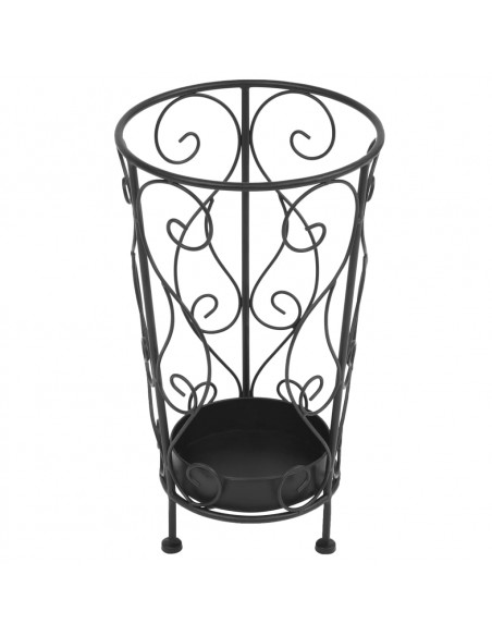 Portaombrelli Stile Vintage Metallo 26x46 cm Nero