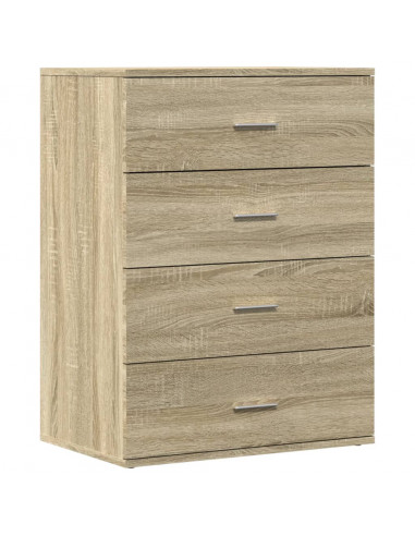 Credenze 2 pz Rovere Sonoma 60x39x80 cm in Legno Multistrato