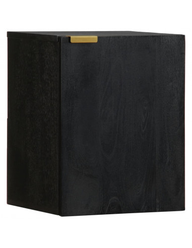 Mobile Pensile da Bagno Nero 38x33x48 cm in Legno Multistrato