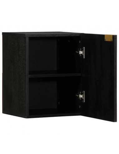 Mobile Pensile da Bagno Nero 38x33x48 cm in Legno Multistrato