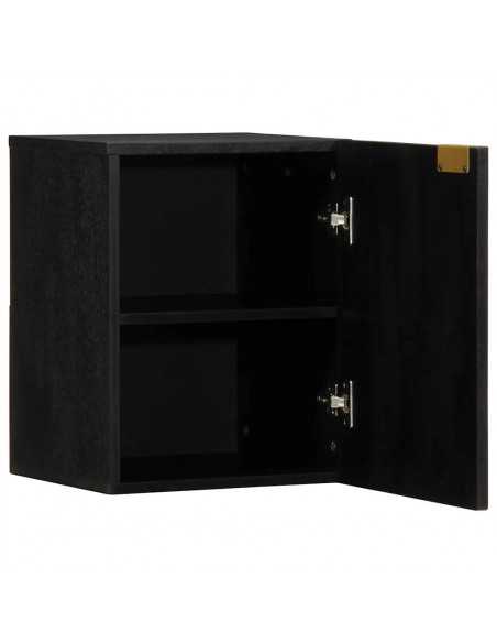 Mobile Pensile da Bagno Nero 38x33x48 cm in Legno Multistrato