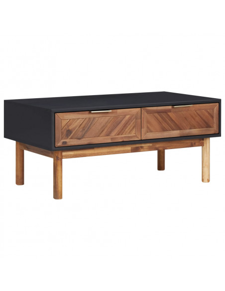 Tavolino da Caffè 90x50x40 cm in Legno Massello di Acacia e MDF