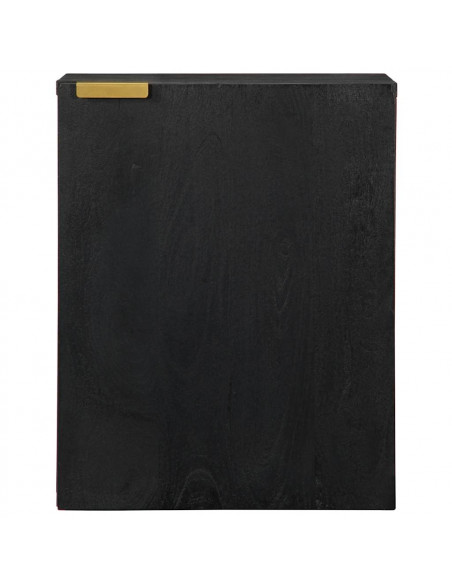 Mobile Pensile da Bagno Nero 38x33x48 cm in Legno Multistrato