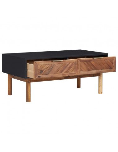 Tavolino da Caffè 90x50x40 cm in Legno Massello di Acacia e MDF