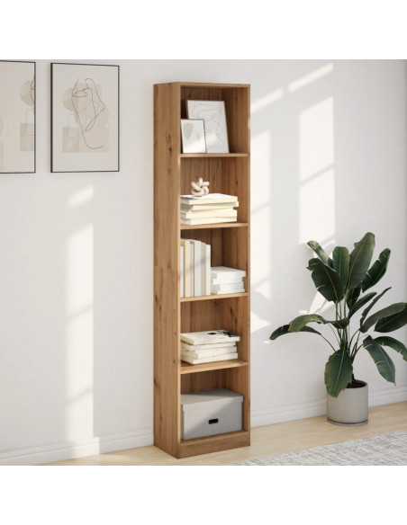 Libreria Rovere Artigianale 40x24x176 cm in Legno Multistrato