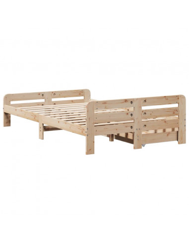 Letto senza Materasso 120x190 cm in Legno Massello di Pino