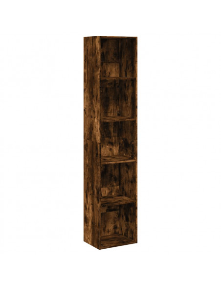 Libreria Rovere Fumo 40x30x189 cm in Legno Multistrato