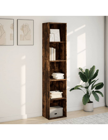 Libreria Rovere Fumo 40x30x189 cm in Legno Multistrato