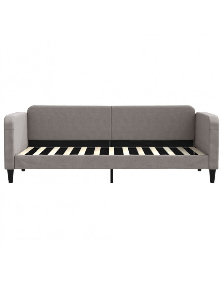 Divano Letto Estraibile con Cassetti Tortora 80x200 cm Tessuto