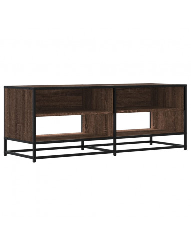 Mobile TV Rovere Marrone 120,5x40x46 cm Multistrato e Metallo